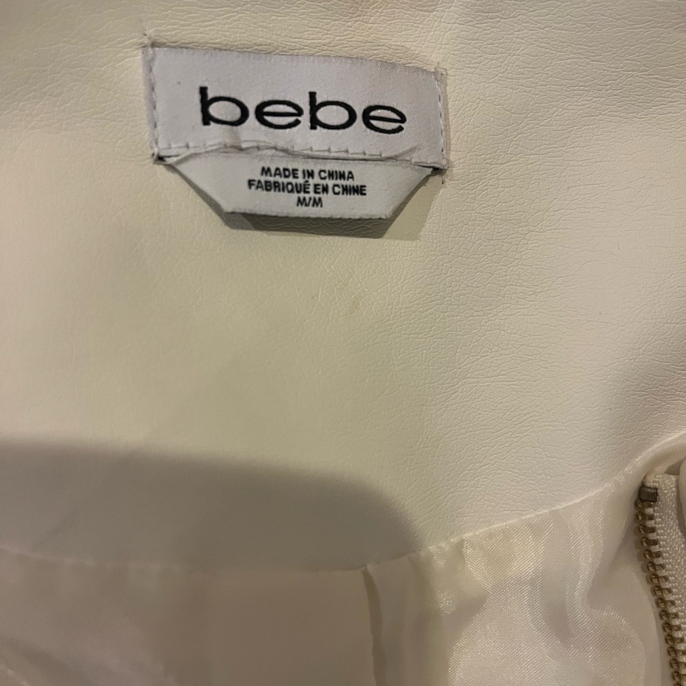 Designer Bebe cream faux leather jacket - Picture 4 of 6
